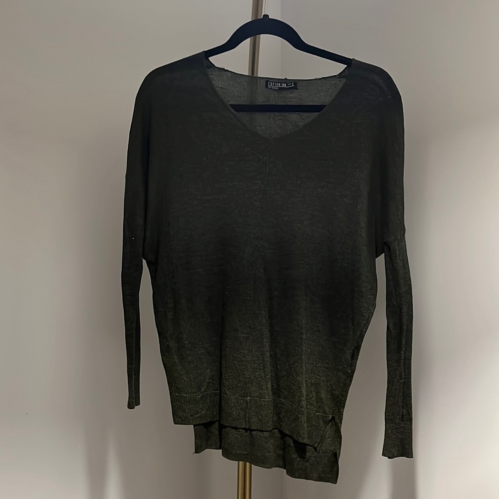 Olive long sleeve sweater